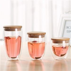 Набір скляних чашок із подвійними стінками